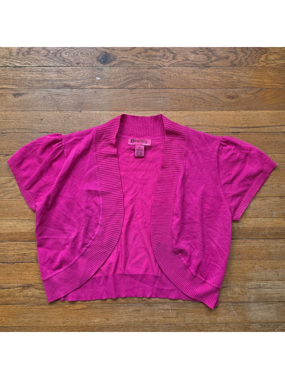 Demanding by Say What? Hot Pink bolero.